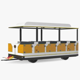 Tourist Train Wagon 3D model