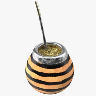 3D Yerba Mate Striped model