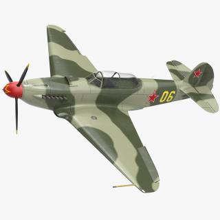 3D Soviet WWII Fighter Aircraft Yak-9 Rigged