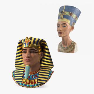 Pharaoh Heads Collection 3D model