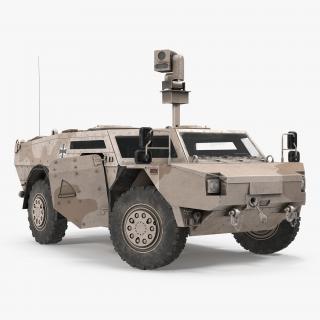 3D Fennek KMW 4x4 Armoured Vehicle Rigged model