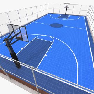 Outdoor Basketball Court 3D model