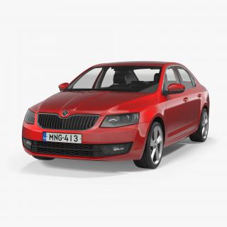 Skoda Octavia 2016 Simple Interior 3D model