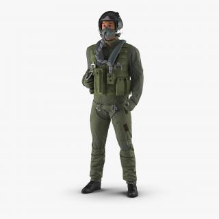 Russian Jet Fighter Pilot Rigged 3D