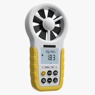 Handheld Digital Anemometer 3D