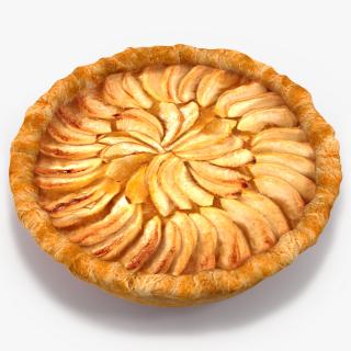 Open Face Apple Pie 3D model