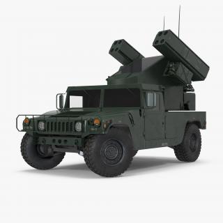 HMMWV M998 Equipped with Avenger Rigged 3D model