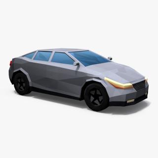 3D Low Poly Stylized Model Car Sedan model