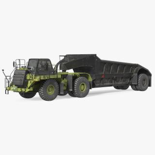 3D Heavy Duty Dump Trailer Dirty Rigged