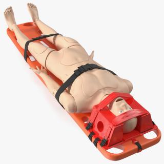 3D Spinal Board Stretcher with Manikin(1) model