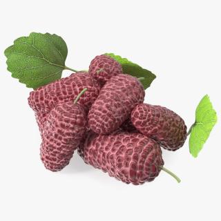 Pile of Mulberry Fruit Pink 3D