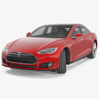 3D Tesla Model S 75 2015 Rigged model