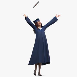 3D model Graduating Student Celebrating Pose