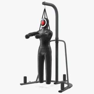 Leather Grappling Dummy with Stand 3D model