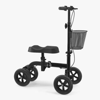 3D model Knee Walker Scooter Black