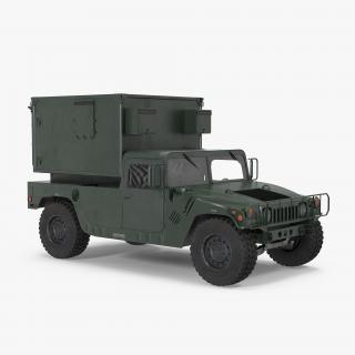 3D Shelter Carrier MSE Car HMMWV m1037 Green