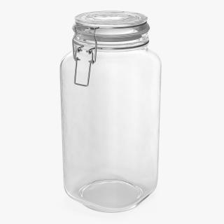 Clip Top Glass Storage Preserving Jar 3D