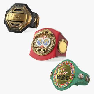 Championship Belts Collection 3D model