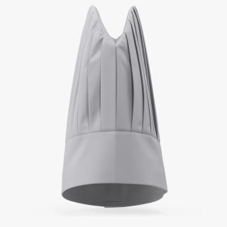 Tall Chef Hat in White 3D