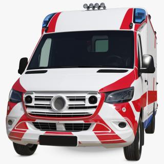 3D Ambulance Vehicle Simple Interior model