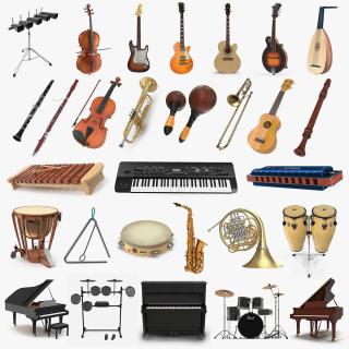 Musical Instruments Collection 8 3D