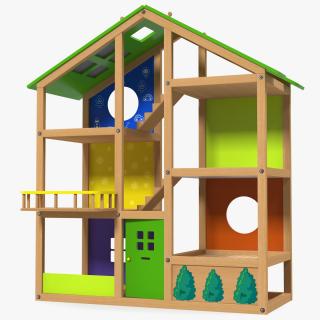 3D Wooden Dollhouse