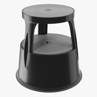 3D Steel Mobile Kick Stool model