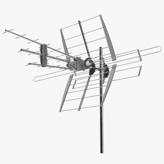 Outdoor Combined VHF UHF Antenna Amplified 3D