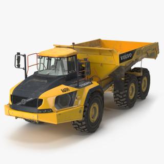 Volvo A60H Truck Dirty Rigged 3D model