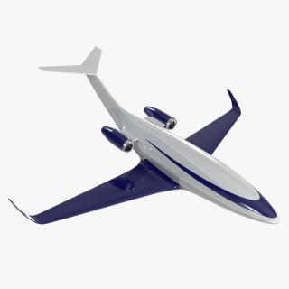 3D model Concept Business Jet Blue