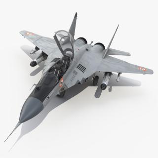 3D MiG 29 KUB Tandem Aircraft Indian with Armament Rigged for Cinema 4D model