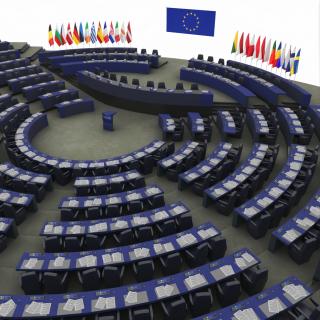 European Parliament Chamber 3D