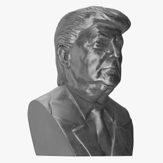 3D model Silver Bust of President Trump