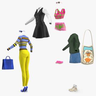 Teenage Girl Clothing Collection 3D