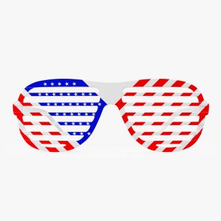 American Flag Shutter Sunglasses 3D