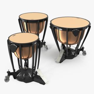 3D Yamaha Concert Timpani Set