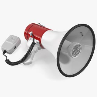 Megaphone Speaker with LED Flashlight 3D