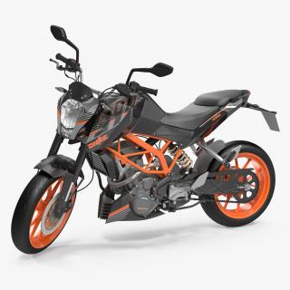 3D model Motorcycle KTM Duke 390 2016 Rigged