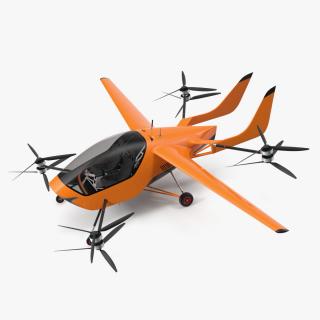 3D Sporty Two Seater Air Vehicle Rigged