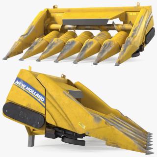 3D New Holland Agriculture 980CR Corn Header 6 Rows model