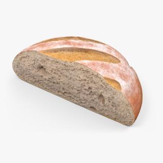 3D model Half Loaf of Bread 2