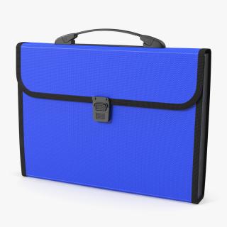 Plastic Expanding File Folder Blue 3D model