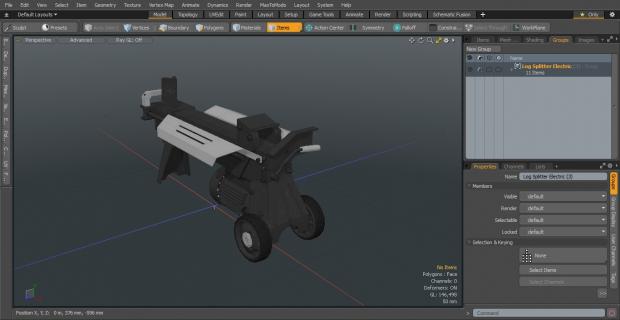 3D Log Splitter Electric 2 model