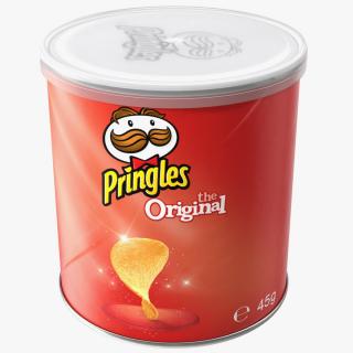 Pringles Original Flavor Potato Chips Small Can 3D