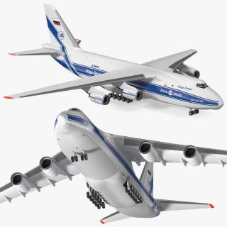 3D Antonov An124 Ruslan Aircraft Volga Dnepr