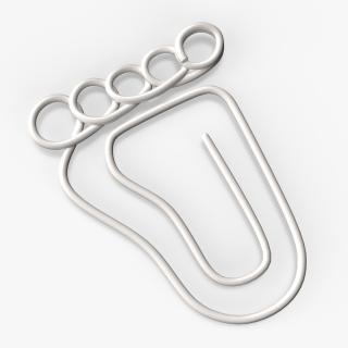 Footprint Shaped Paper Clip 3D