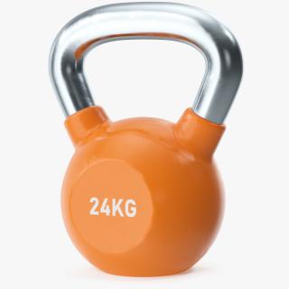 3D Vinyl Coated Iron Kettlebell 24kg model