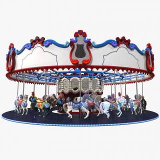 3D model Park Carousel with Horses