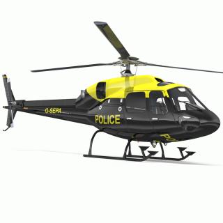 3D model Police Helicopter Eurocopter AS 355