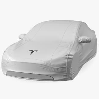 Tesla Model 3 Car Cover White 3D model